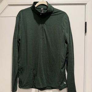 Vuori Ease Performance 1/2 Zip Green